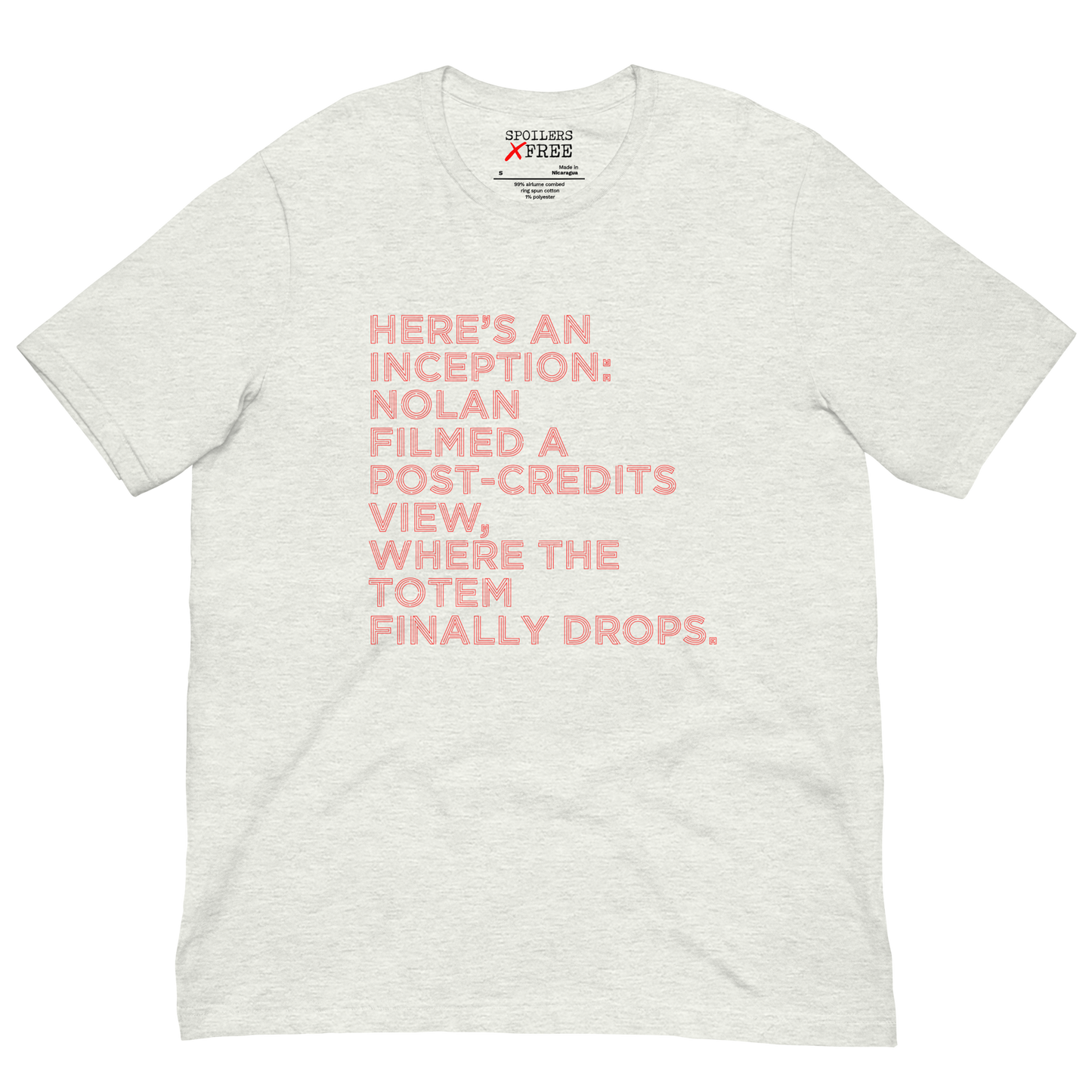 Inception Spoiler 2 Design Unisex t-shirt